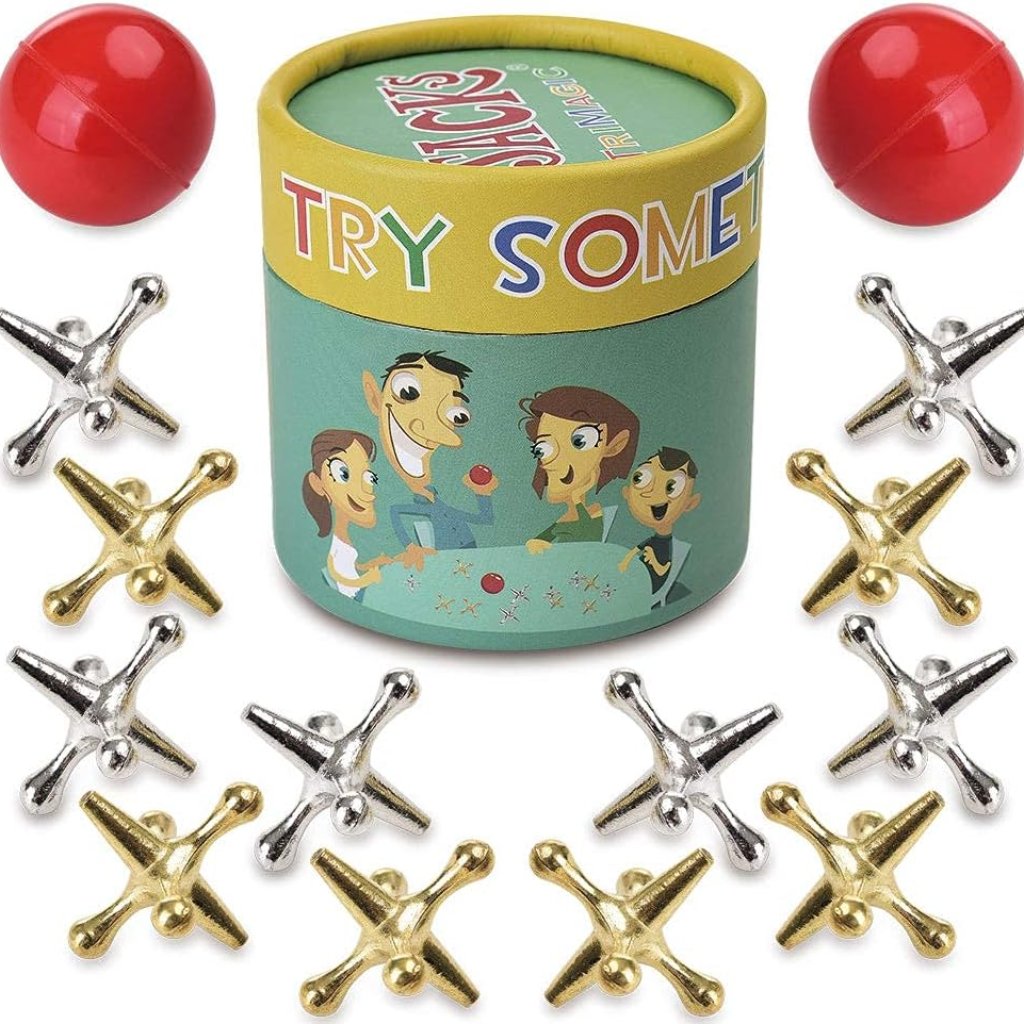 Jacks Game With Ball, Old School Jax Game Toys, Retro Vintage Board Games For Ki